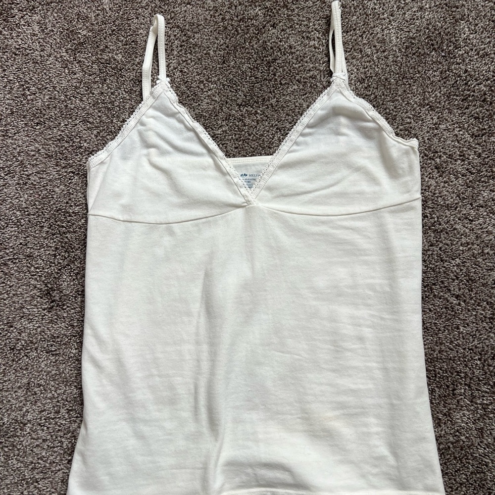 Brandy Melville Cream Lace Cami Top